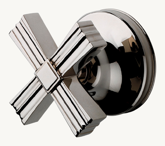 Waterworks Boulevard Volume-Control Valve Trim With Metal Cross Handle | RH