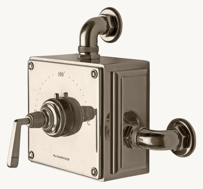 Waterworks R.W. Atlas Exposed Thermostatic Valve With Metal Lever Handle 