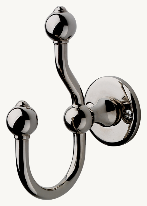 Waterworks Crystal Double Robe Hook | RH