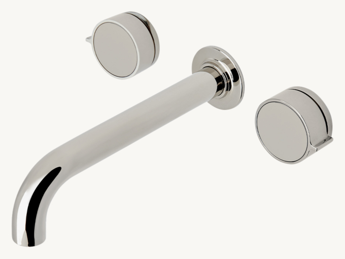 Waterworks Bond Solo Series Wall-Mounted Lavatory Faucet With Knob Handles