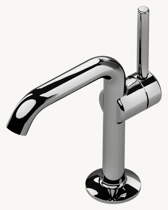 Waterworks .25 One-Hole High-Profile Bar Faucet, Metal Handle 