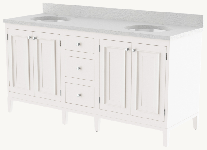 Waterworks Belden Double Vanity With Tapered Legs