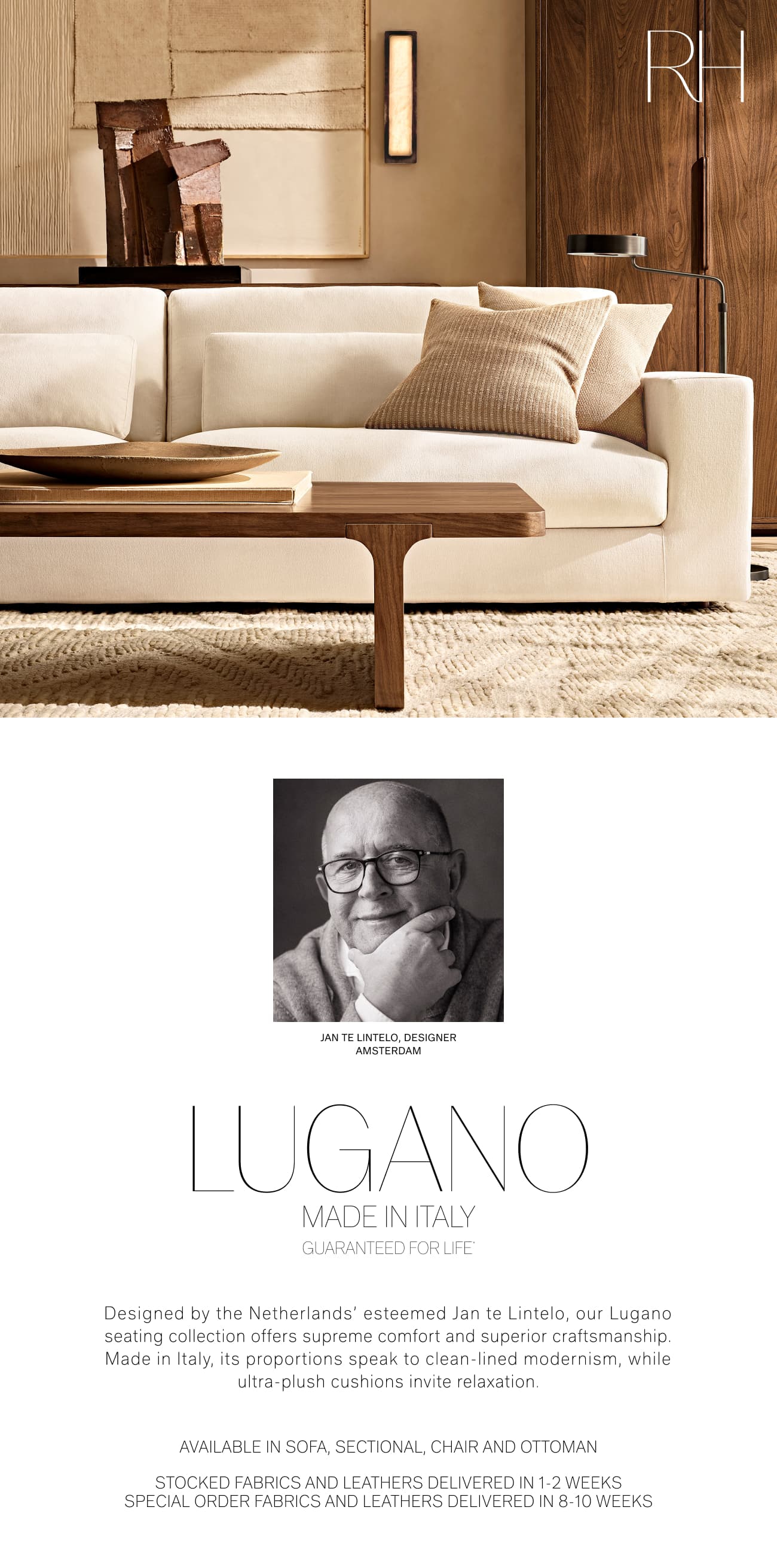 Lugano sofa deals rh