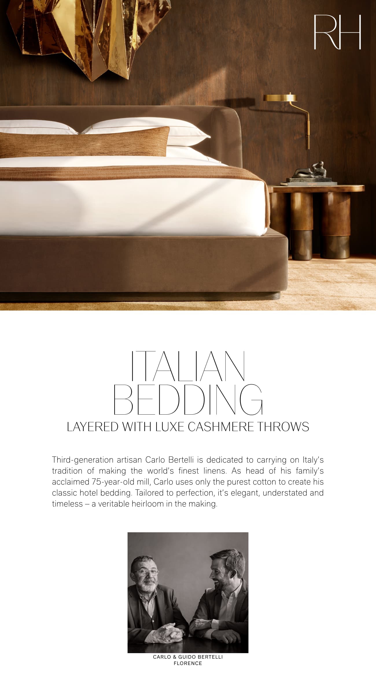 Explore the Finest Italian Bedding & Luxe Cashmere Throws Restoration