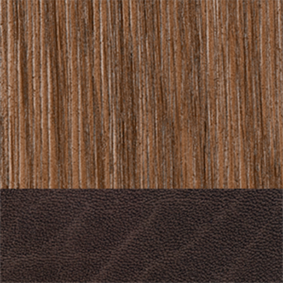 Brown Leather/ Umber Oak