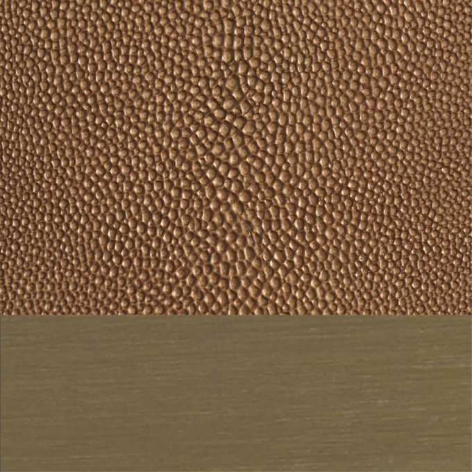 Caramel Shagreen/ Burnished Brass 