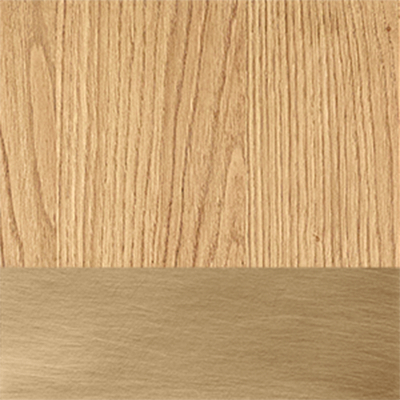 Natural Oak/ Satin Light Brass 
