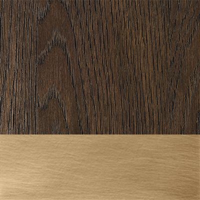 Brown Oak/ Satin Brass 