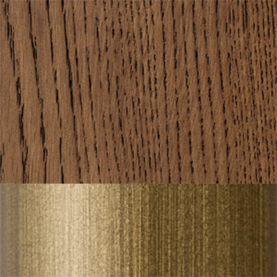 Brown Oak/Brass