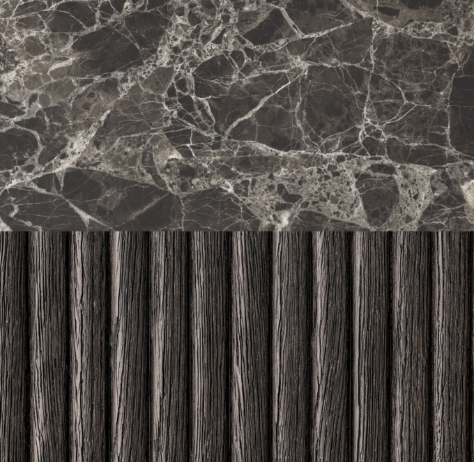 Black Oak/ Black Emperador Marble