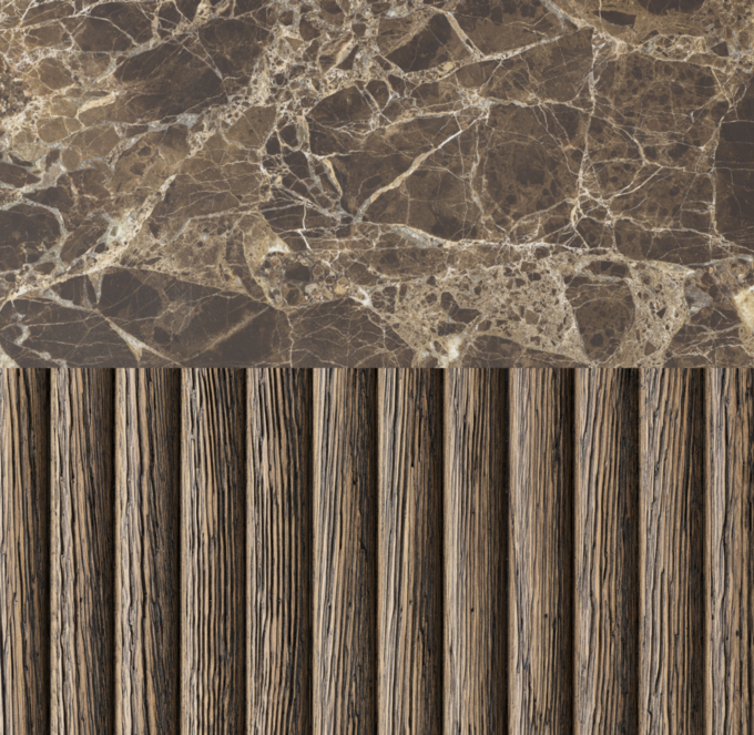 Brown Oak/ Brown Emperador Marble