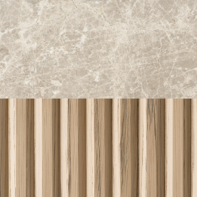 Greige Oak/ Grey Emperador Marble