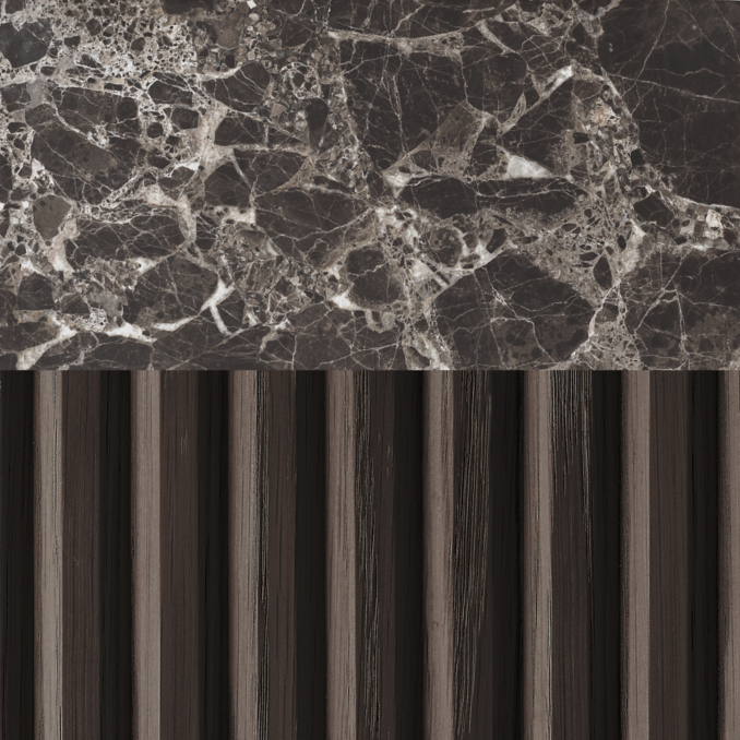 Black Oak/ Black Emperador Marble