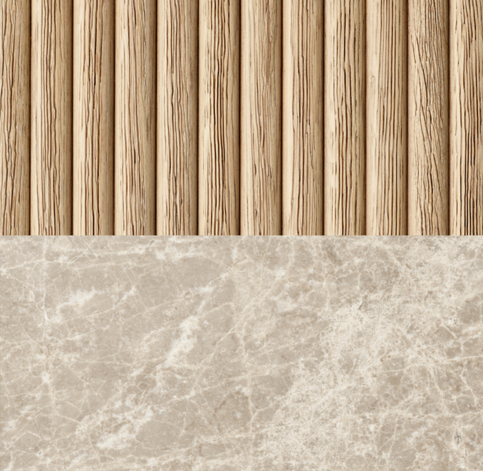 Greige Oak/ Grey Emperador Marble