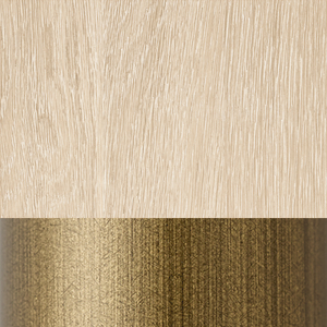 Whitewashed Oak/ Brass