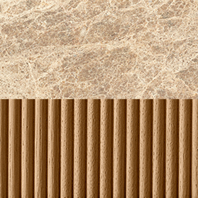 Natural Oak/ Gold Emperador Marble 