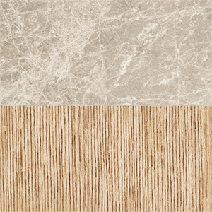 Greige Brushed Oak/Grey Emperador Marble 