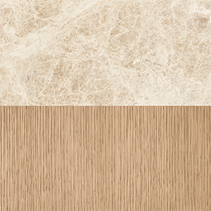 Light Brushed Oak/Crema Emperador Marble