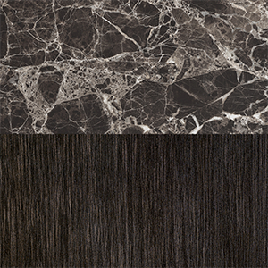 Black Brushed Oak/Black Emperador Marble