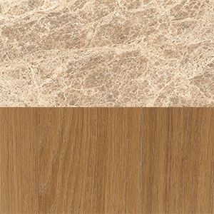 Natural Oak/ Gold Emperador Marble 