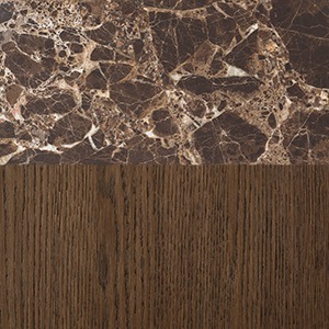 Brown Oak/ Brown Emperador Marble 