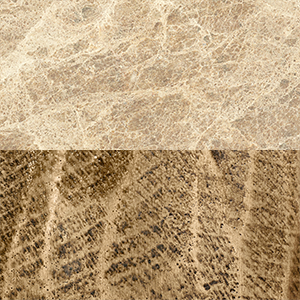 Gold Emperador Marble/ Forged Brass
