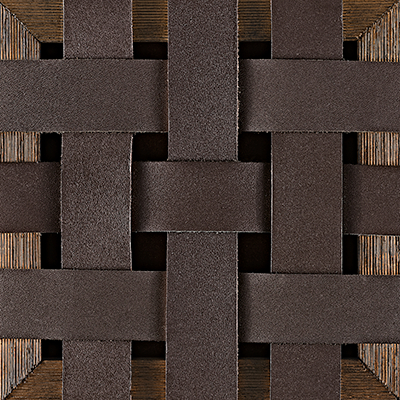 Brown Leather/ Umber Oak