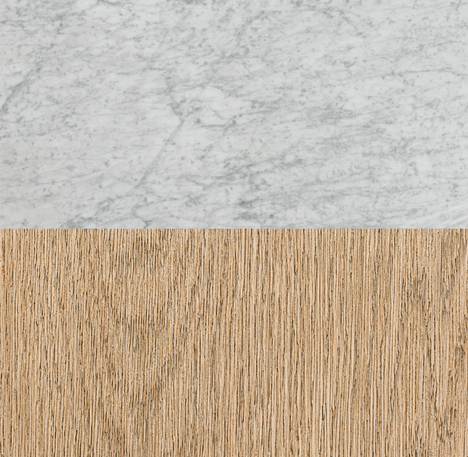 Greige Oak/ Italian Carrara Marble 