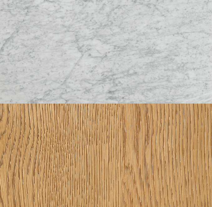 Light Oak/ Italian Carrara Marble 