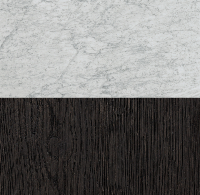 Black Oak/ Italian Carrara Marble 