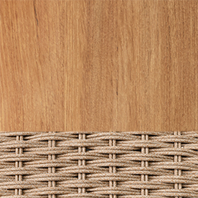 Natural Teak/Natural Rope 