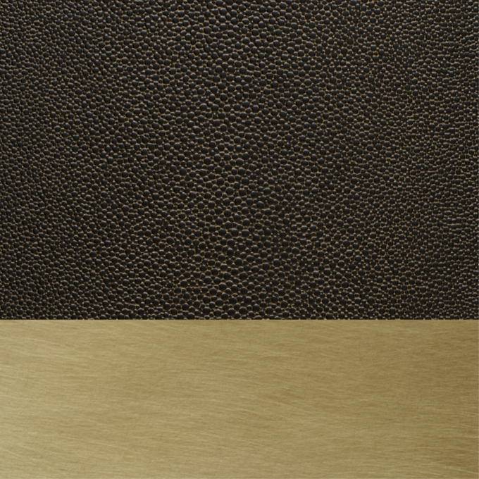 Cognac Shagreen/ Burnished Brass 