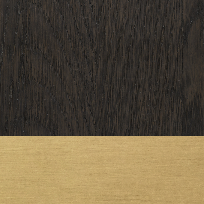 Brown Oak/ Burnished Brass 