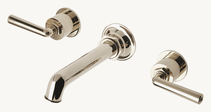 Waterworks Henry Wall-Mounted Lavatory Faucet With Lever Handles