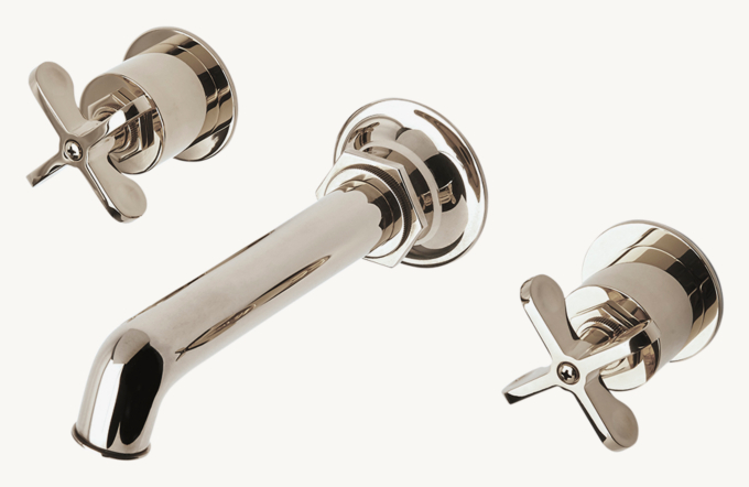 Waterworks Henry Wall-Mounted Lavatory Faucet With Cross Handles