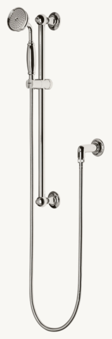 Waterworks Easton Classic Handshower On Bar With Metal Handle 