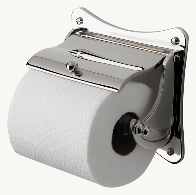 Waterworks Etoile Wall-Mounted Covered Paper Holder