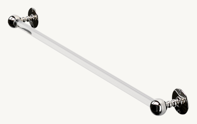 Waterworks Etoile 24\" Single Glass Towel Bar