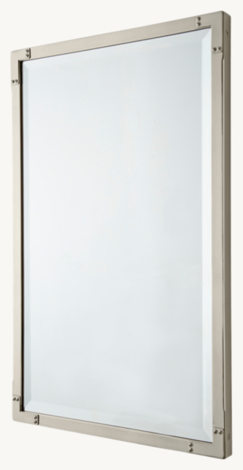 Waterworks R.W. Atlas Metal Rectangular Wall-Mounted Stationary Mirror-Vertical 