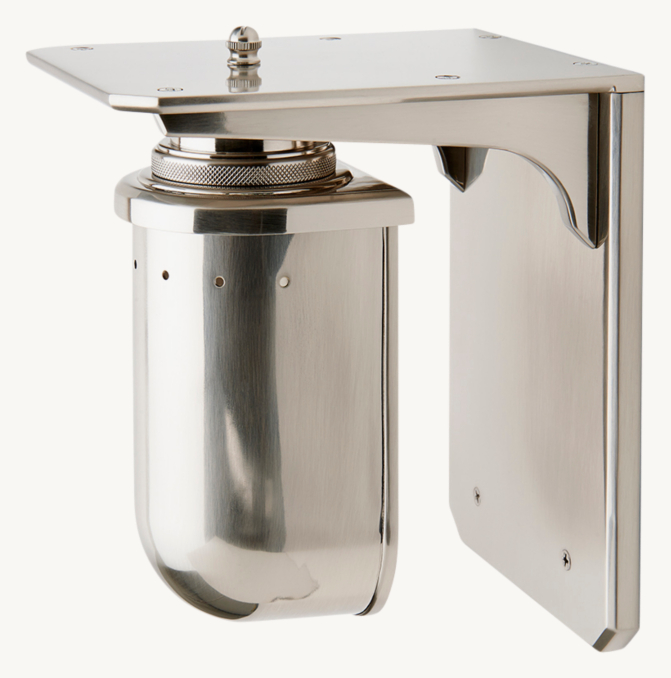 Waterworks R.W. Atlas Wall-Mounted Single-Arm Sconce With Metal Shade