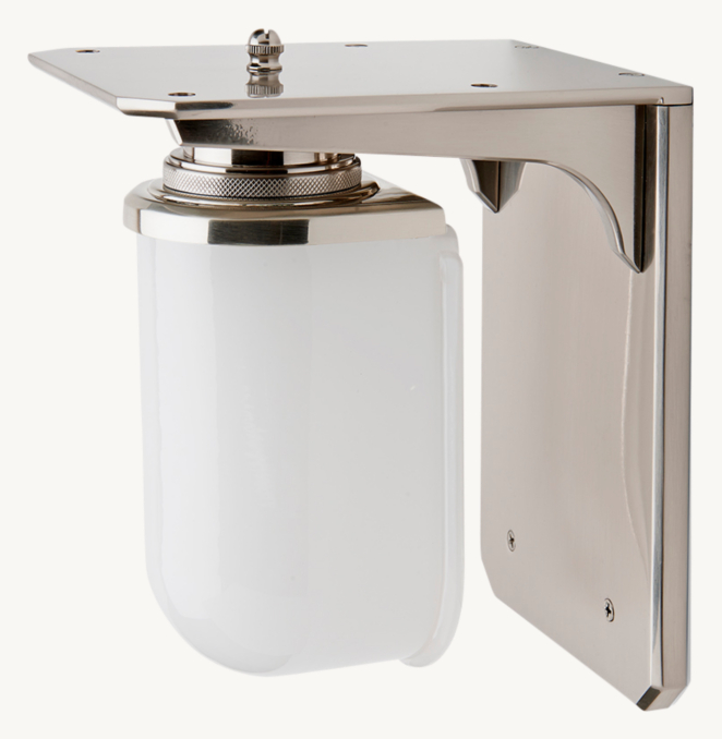 Waterworks R.W. Atlas Wall-Mounted Single-Arm Sconce With Glass Shade