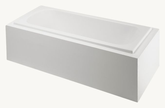 Classic Rectangular Bathtub With End Drain 