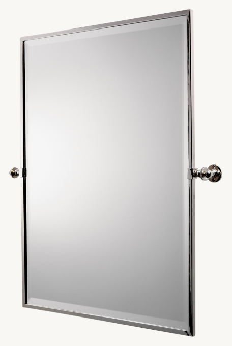 Waterworks Crystal Metal Rectangular Wall-Mounted Tilting Mirror 