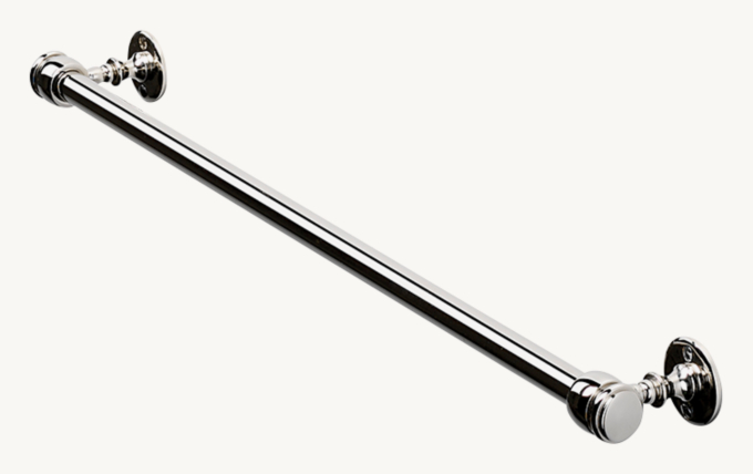 Waterworks Crystal 23\" Single Metal Towel Bar