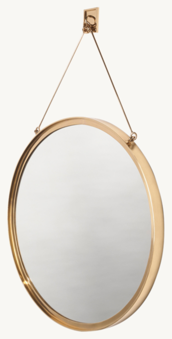 Waterworks Latchet Wall-Mounted Round Mirror