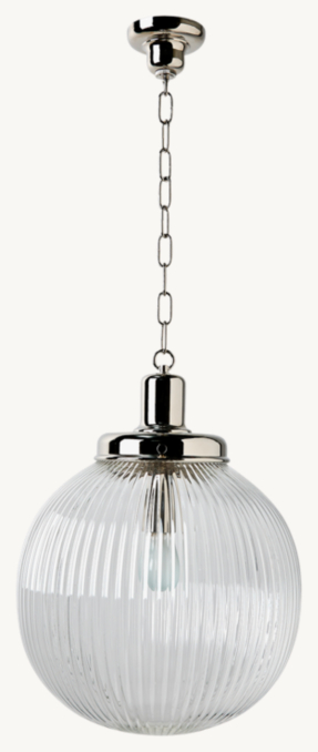 Waterworks Aurora Ceiling-Mounted Large Pendant With Glass Shade