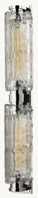 Waterworks Marlon Wall-Mounted Double Sconce With Glass Shade