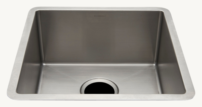 Waterworks Kerr Stainless Steel Undermount Prep Sink With Rear Drain