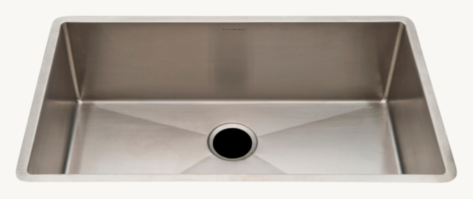 Waterworks Kerr Stainless Steel Kitchen Sink With Rear Drain