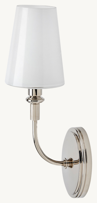 Waterworks Foro Wall-Mounted Single-Arm Sconce With Glass Shade